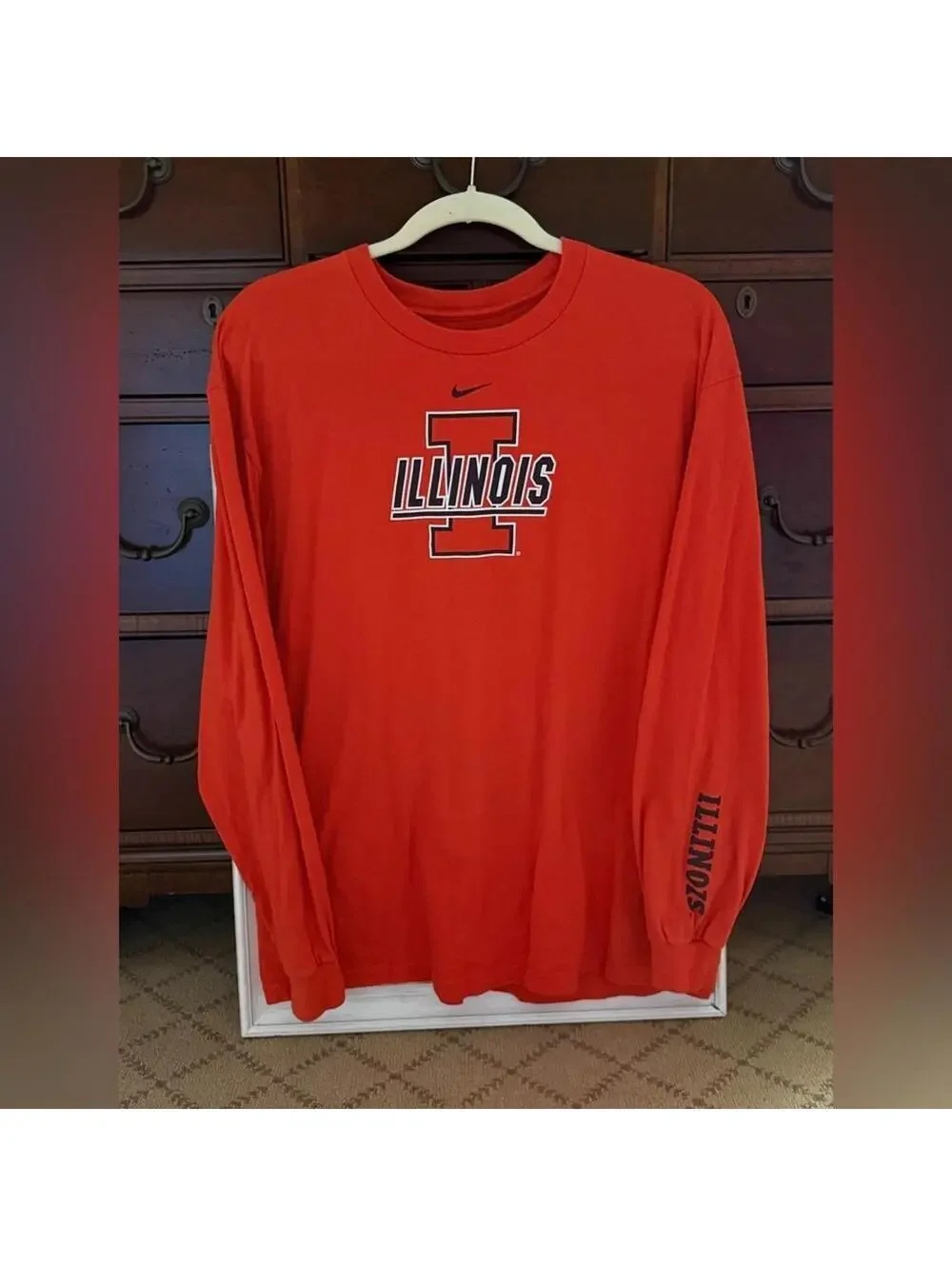 Vintage Nike Team University of Illinois orange long sleeved T-shirt XL